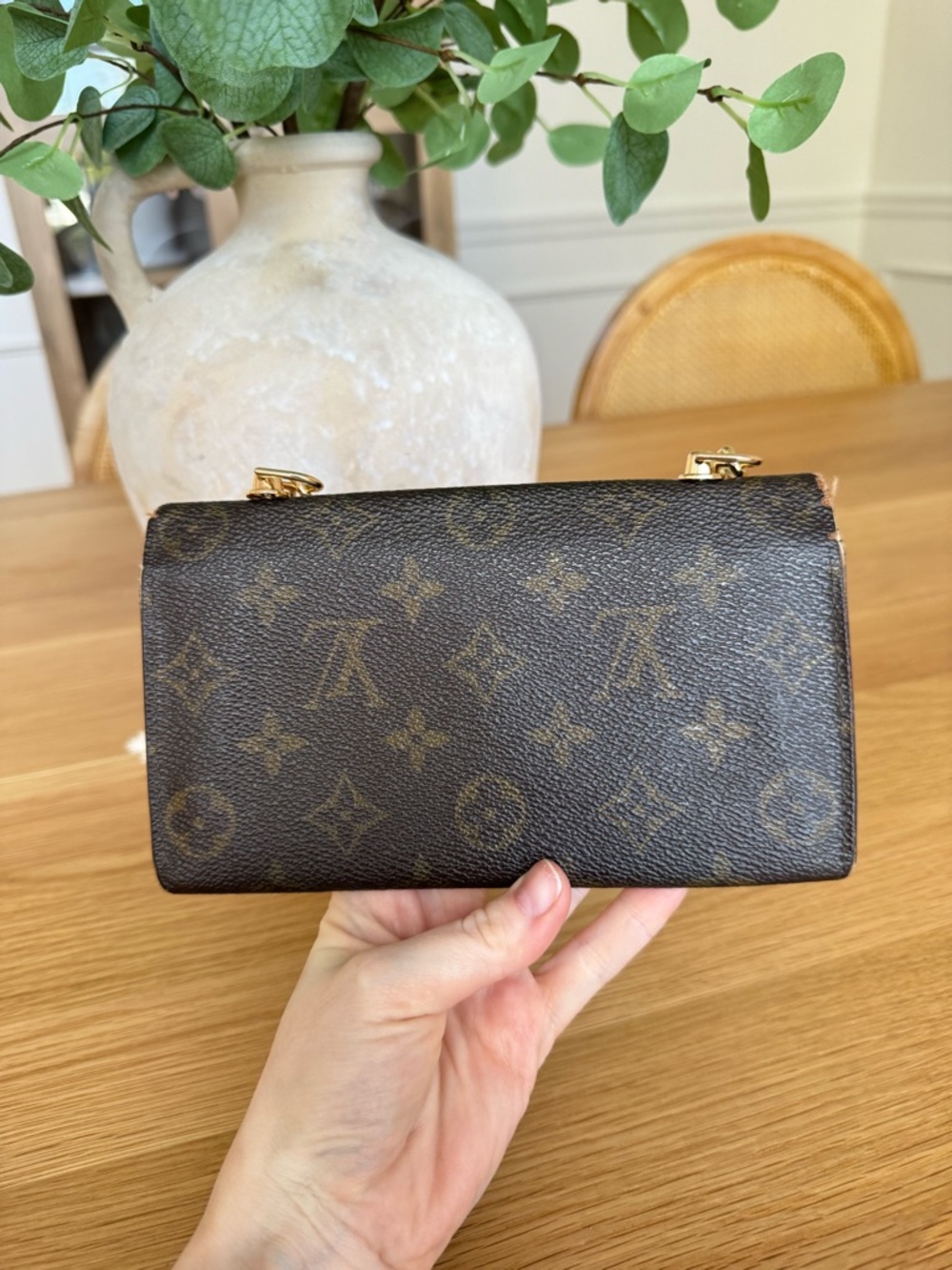 ✅AUTH✅SET OF LOUIS VUITTON WALLET ON A CHAIN+KEYHOLDER - Picture 14 of 17